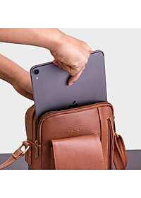 Túi Trita ( Thời trang nam phối ngăn - Túi đeo chéo da RTN3 )