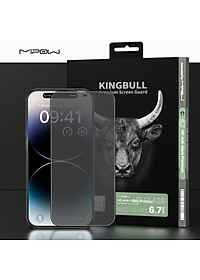 Miếng Dán Màn Hình Kính Cường Lực Chống Vân Tay MIPOW KINGBULL Dành Cho iPhone 15 Pro Max / 15 Pro / 15 Plus / 15 - HÀNG CHÍNH HÃNG