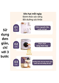 Nơi bán Máy Làm Sữa Hạt, Máy Nấu Sữa Hạt Cối Thủy Tinh OSTMARS Hàng Chính Hãng MINIIN 1100ml - 8 Chức Năng Xay Nấu Tiện Lợi - TẶNG KEM 2 CHAI THỦY TINH ĐỰNG SỮA HẠT