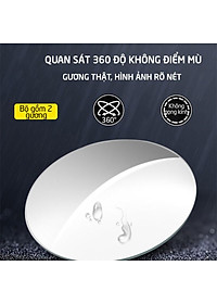 Bộ 2 gương cầu lồi 3 cm chiếu hậu xóa điểm mù xe hơi, ô tô, xe tải tăng độ an toàn, xoay 360 độ cố định( GCH01)
