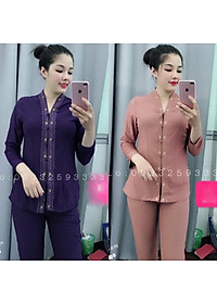 Đồ Lam Đi Chùa # Thun Bà Lai Lắc Sao # Quần Áo Nữ # Đồ Bộ Nữ