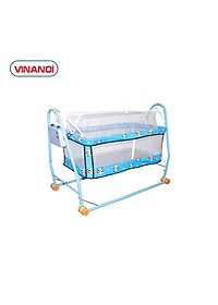 Nôi Tự Động Em Bé Giá Rẻ N20X VINANOI - Sức Đưa 20kg - Lồng Nôi Màu Xanh - Khung Võng Thép Màu Xanh
