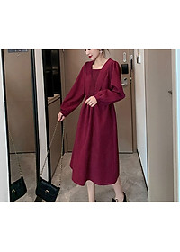 Váy Bầu Công Sở Thu Đông Azuno AZ1811 Chất Liệu Nhung Ép Cao Cấp Mẫu Mới