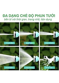 Bộ cuộn ống tưới 12m kèm vòi tưới 6 chế độ