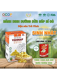 Bánh dinh dưỡng VICOSAP làm từ dừa sáp không chiên qua dầu ăn vặt healthy cho bé