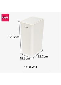 Thùng Rác Nắp Bật Nhấn Nút Thông Minh Deli - Tiết Kiệm Không Gian Nhựa PP Nguyên Sinh Hạn Chế Mùi Hôi Kháng Khuẩn Sọt Rác Văn Phòng Nhà Bếp - 1108 1109