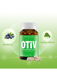 [Tặng Hộp 15v] Combo 2 Hộp 60v - Viên Uống Bổ Não OTIV Ecogreen Giảm Đau Đầu Mất Ngủ, Tăng Trí Nhớ