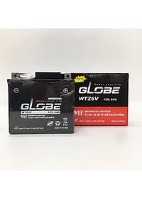 Bình Ắc Quy Khô Xe Máy GLOBE WTZ6V 12V6AH dùng cho NOZZA, AirBlade, SH MODE, SH Việt Nam
