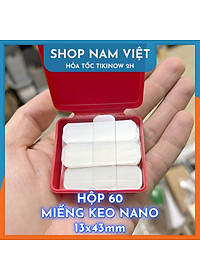 Hộp 60 Miếng Keo Nano 2 Mặt Trong Suốt Chống Nước, Không Để Vết Keo