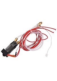 2 in 1 Out Aluminum Alloy Hotend Extruder Kit with MK8 0.4MM Nozzle Heating Tube Thermistor Sensor 24V for 3D Printer