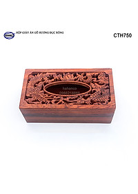 Hộp Giấy Ăn Bằng Gỗ Hương (Cỡ lớn - đủ mẫu) Đục Khắc Hoa Văn Tinh Xảo/Độc Đáo