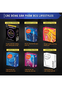 Bao Cao Su Kéo Dài Thời Gian LifeStyles Love Time Thiết kế Ôm Sát Nhiều Gel 100% Không Rách Bao - Hộp 3 bao