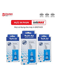 Bộ 4 màu - Mực nước inkMAX / Mực màu inkMAX dùng cho máy in phun Brother T300, T310,T500, T510W, T700, T710W, T810W, T910W, T4000, T4500DW