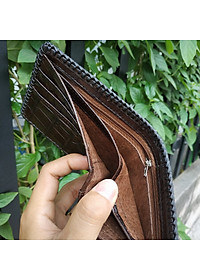 Ví Da Cá Sấu Vây Đuôi 2 mặt Rất Đẹp! ĐAN VIỀN THỦ CÔNG VÔ CÙNG CHẮC CHẮN