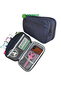 Túi Hộp Đựng Bút Viết Grepaco Bằng Vải Bố Canvas Tote Đẹp Nhiều Ngăn Size Lớn Đa Năng Dành Cho Học Sinh, Sinh Viên, Dân Văn Phòng Đựng Dụng Cụ Đồ Dùng Học Tập, Mỹ Phẩm, Phụ Kiện Đồ Cá Nhân – Hàng Chính Hãng