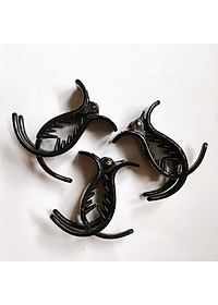 Combo 3 Kẹp Càng Cua Gấp Tóc 3 Răng Đen Bóng