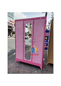 Tủ sắt quần áo 3 cánh ngang 1m2 cao 1m8