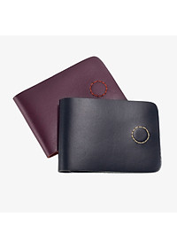 Ví sen 3 da bò Pullup V122, bóp mini nam nhỏ gọn hai màu đen và nâu, đường chỉ may tinh tế, đựng thẻ kẹp tiền tiện lợi,fullbox, thương hiệu Bụi leather chuyên đồ da thật