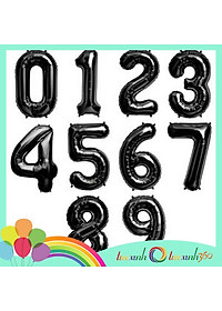 Bong bóng số trang trí tiệc xinh 0-9 size lớn (chọn màu)