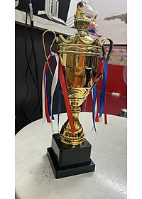 Cúp thể thao A238 , cúp vô địch cao 34cm bằng nhựa cứng kèm dây tua rua đẹp mắt, cúp trao giải giá rẻ