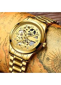 Đồng Hồ Nam Automatic, Đồng Hồ Cơ Cao Cấp Tự Động Lên Dây Cót Khi Đeo, Lộ Cơ Mặt Và Đáy, Mặt Kính Chống Trầy Xước, Chống Nước Tốt, Phong Cách Thời…