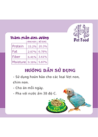 Thức ăn cho VẸT NON, CHIM NON, Baby Parrot - tăng cường hấp thu, tăng đề kháng - hộp 280g