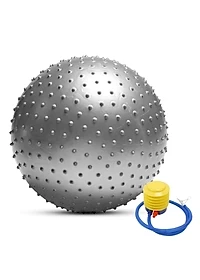 Bóng Tập Yoga 65cm Cao Cấp Bóng Gai Tặng Bơm bóng và Bộ Kim bóng dự phòng Loại dày 2mm