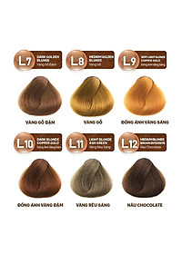 (Vàng Gỗ Đậm) Kem Nhuộm Dưỡng Tóc Màu Thời Trang Lavox Youth&Color L7 - Dark Golden Blode
