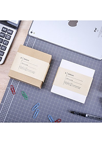 Giấy Nhắn Sticky Note Deli 98X98Mm - 400 Tờ - Màu Trắng/Nâu - 1 Tệp - 21708/21709