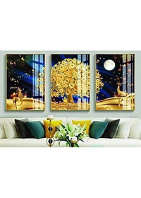 Tranh tráng gương cao cấp bộ 3 