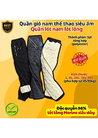 Quần gió lót lông QD2 ấm áp thời trang cho nam, Quần nỉ jogger lót lông QD1 sang trọng và dày dặn D Danido