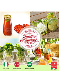 Chai thủy tinh nắp vặn Quattro 200ml - Bormioli Rocco - Italy