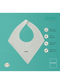 Khăn yếm tam giác đeo cổ có cúc bấm cho em bé sơ sinh, trẻ nhỏ Boube nhiều màu, vải sợi tre Bamboo thông minh, thoải mái