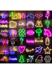 Đèn LED Neon Trang Trí KUNBE Treo Tường Decor Phòng Làm Việc, Phòng Ngủ, Sự Kiện Đa Dạng Kiểu Dáng Màu Sắc