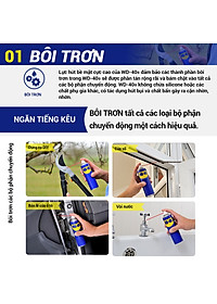 Chai Xịt Tẩy Rỉ Sét WD-40 Multi-Use Product Dầu Chống Rỉ Bôi Trơn, Chống Ẩm, Vệ Sinh Làm Sạch Đa Năng Bảo Dưỡng Xe, Đồ Dùng Gia Đình - Hàng Chính Hãng