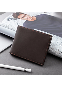 Bóp nam da bò - Ví da Nappa cao cấp tặng kèm hộp và túi sang trọng - Alpha 001