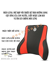 Gối tựa đầu và tựa lưng ô tô cao su non vỏ bọc da nhập khẩu cao cấp