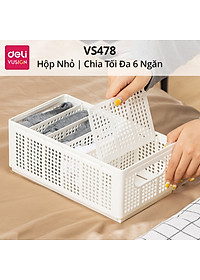 Hộp Nhựa Chia Ngăn DELI Có Thể Tháo Rời Xếp Chồng -Khay Nhựa Chia Ngăn Đựng Quần Áo Đồ