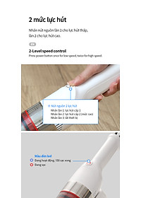 Máy hút bụi cầm tay mini Locknlock ENV136WHT Mini vacuum cleaner - 14V, 500mA, 75W - Dung tích 0.5L- Hàng chính hãng