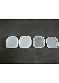 Set 3 hộp thực phẩm vuông nắp mềm 120ml, không sản sinh ra các hoạt chất gây hại trong quá trình sử dụng - nội địa Nhật Bản