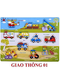 Bảng núm gỗ Ghép Hình Nhiều Chủ Đề Cho Bé