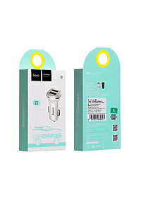 Tẩu Sạc Trên ÔTô  Hoco Z1 - 2 Cổng USB + Tặng kèm 01 Ghế Đỡ Điện Thoại Đa Năng T2 - Hàng Chính Hãng