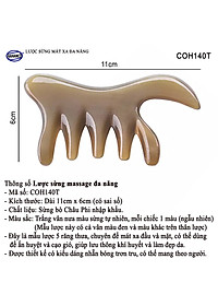 Lược sừng đa năng thần thánh (Size: M - 11cm) Mát xa làm đẹp.