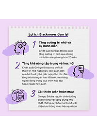 Viên Uống Hỗ Trợ Tuần Hoàn Máu Não Blackmores Ginkgoforte Lọ 40 Viên