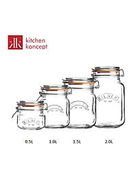 Kilner Hũ Thủy Tinh Tròn/ Vuông/Vát Cạnh - Nhiều Kích Cỡ
