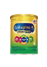 Sữa bột Enfagrow A+ Neuropro 4 830g với DHA giúp phát triển não bộ cho trẻ từ 2–6 tuổi