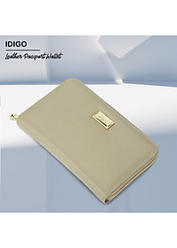 Ví nữ da thật cầm tay, ví da nam nữ nhiều ngăn, đựng vừa passport tích hợp công nghệ RFID Blocking IDIGO FW1 - 4311