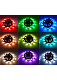 Cuộn Đèn LED Trang Trí Quấn Cây RGB Siêu Sáng, Dài 5M Kèm Remote 44 Phím