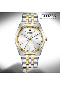 Đồng Hồ Nam Citizen Dây Kim Loại Máy Eco-Drive BM7334-58B - Mặt Trắng