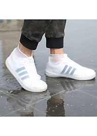 Bộ 2 bọc giày đi mưa silicon chống nước trong suốt co giãn hiệu Coolnice áo mưa cho giày